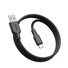 Кабель для зарядки та обміну даними USB Ridea RC-AI21 AirSiliconePro 60W 20V/3A USB-Type C 1 м Чорний