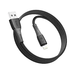 Кабель для зарядки та обміну даними USB Ridea RC-SI35 SiliconePro 12W 5V/2.4A USB-Lightning 1 м Чорний