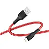 Кабель для зарядки и обмена данными USB Ridea RC-ST74 StablePro 12W 5V/2.4A USB-Lightning 1 м Красно-черный