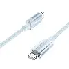 Кабель для зарядки та обміну даними USB Borofone BU44 Sincero 60W Type-C to Type-C 1.2 м Голубий