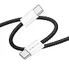 Кабель для зарядки та обміну даними USB Borofone BX103 60W/3A Type-C to Type-C 1 м Black