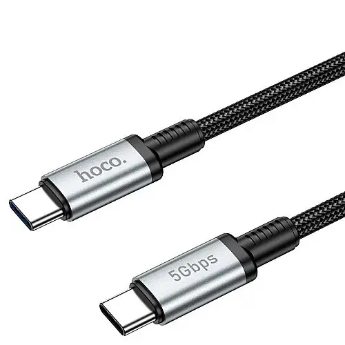 Високошвидкісний кабель для передачі даних USB Hoco US10 Type-C to Type-C USB3.0/5GB 0.5 м Чорний
