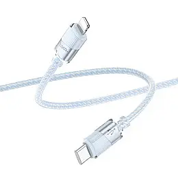 Кабель для зарядки та передачі даних USB Hoco U132 Beijing PD27W/3A Type-C to Lightning 1.2 м Голубий