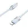 Кабель для зарядки та передачі даних USB Hoco U132 Beijing PD27W/3A Type-C to Lightning 1.2 м Голубий