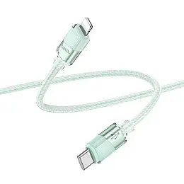 Кабель для зарядки та передачі даних USB Hoco U132 Beijing PD27W/3A Type-C to Lightning 1.2 м Зелений