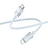 Кабель для зарядки та передачі даних USB Hoco U132 Beijing 60W 20V/3A Type-C to Type-C 1.2 м Голубий