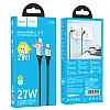 Кабель для зарядки та передачі даних USB Hoco U128 Viking 2in1 3A/60W USB-Type-C to Lightning 1.2 м Чорний