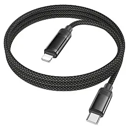 Кабель для зарядки та передачі даних USB Hoco U126 Lantern PD27W Type-C to Lightning 1.2 м Black