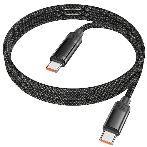 Кабель для зарядки та передачі даних USB Hoco U126 Lantern PD100W/5A Type-C to Type-C 1.2 м Black