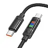 Кабель для зарядки та передачі даних USB Hoco U126 Lantern PD100W/5A Type-C to Type-C 1.2 м Black