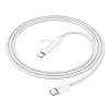 Кабель для зарядки та передачі даних USB Borofone BX104 Primo 2-in-1 60W/3A Type-C до Type-C/iP PD27W 1 м Білий