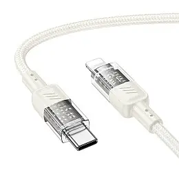 Кабель для зарядки та передачі даних USB Hoco U129 Spirit USB-C to IP / Type-C to Lightning PD27W 1.2 м Бежевий
