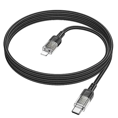 Кабель для зарядки та передачі даних USB Hoco U129 Spirit USB-C to IP / Type-C to Lightning PD27W 1.2 м Black