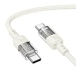 Кабель для зарядки та передачі даних USB Hoco U129 Spirit PD 60W 20 В / 3 А Type-C to Type-C 1.2 м Бежевий