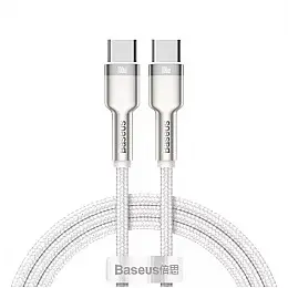 Кабель BASEUS Cafule metal Type-C to Type-C 100W 1м білий