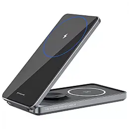 Бездротовий зарядний пристрій Proove Metal Edge 3 в 1 сірий