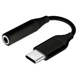 Переходник роз'єм для навушників Samsung USB Type C To 3.5mm Aux Adapter Type-c 3 5 Jack Чорний