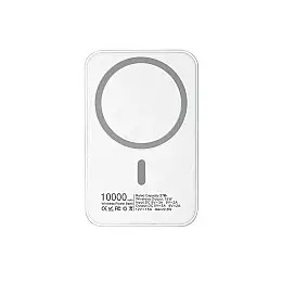 Портативная магнитная беспроводная батарея XON PowerBank Magsafe 10000 mAh 15W Белый (YC1W2 7768)