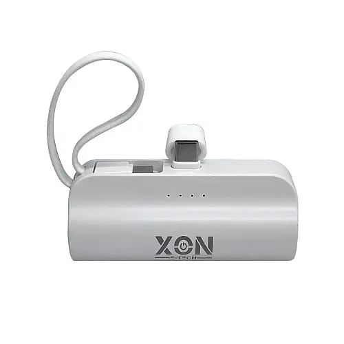 Портативная мини-батарея XON PowerBank MiniCharge 5000 mAh USB Type-C + USB Type-C Белый (DC5CC 6747)