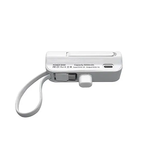 Портативная мини-батарея XON PowerBank MiniCharge 5000 mAh Lightning + USB Type-C Белый (DC5LC 6761)