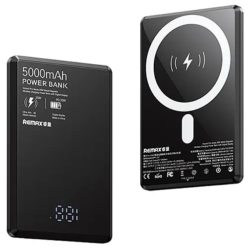 Повербанк Remax Vocard Pro Series MagSafe 20W RPP-107 5000 мАг Чорний