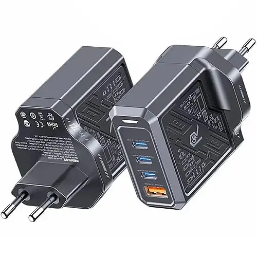 Зарядний пристрій Remax Mecha Warrior Series 65W 2C+1A GaN RP-U108 02 Project