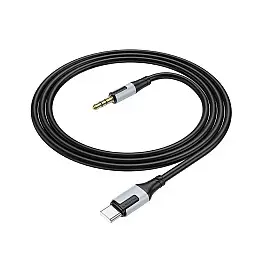 Кабель Borofone BL19 AUX 3.5мм to Type-C 1 м Чорний