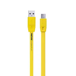 Кабель для зарядки Remax RC-001 м Full Speed USB-МicroUSB 1 м Жовтий