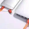 Кабель для зарядки та передачі даних Combo 2-в-1 Remax RC-020t Aurora USB-Lightning/ USB-МicroUSB 1 м Оранжевий