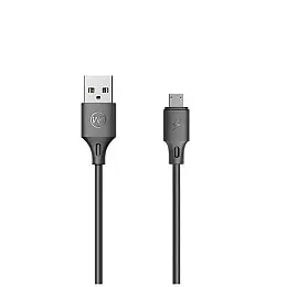 Кабель для зарядки WK WDC-092 м USB-МicroUSB 2.1А 2 м Чорний
