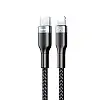 Кабель для зарядки та передачі даних Remax RC-009i Sury Series 2 18W Type C-Lightning 2A 1 м Black