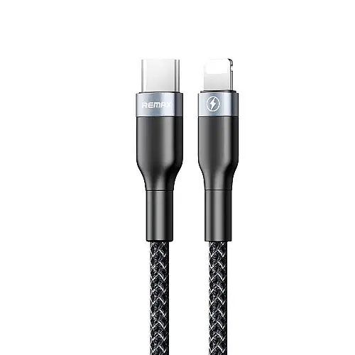 Кабель для зарядки та передачі даних Remax RC-009i Sury Series 2 18W Type C-Lightning 2A 1 м Black