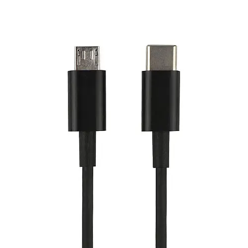 Кабель для зарядки Wuw USB Type-C to Micro QC/Data 1 м Black