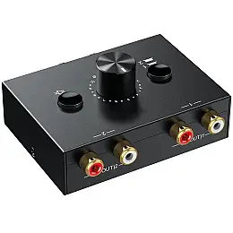 Двунаправлений RCA аудіо перемикач і розгалужувач Addap AS-01 2в1 78×48×20 мм
