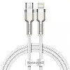 Кабель для зарядки та обміну даними BASEUS CATLJK-A02 Cafule Metal Type-C to Lightning PD 20W 2.4А 1 м Білий