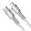 Кабель для зарядки та обміну даними BASEUS CATLJK-A02 Cafule Metal Type-C to Lightning PD 20W 2.4А 1 м Білий
