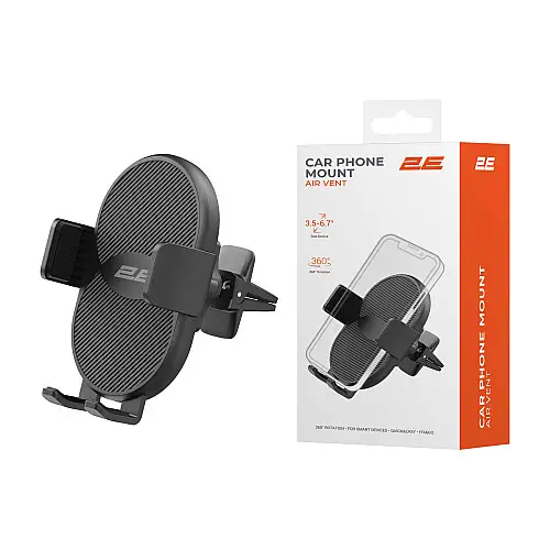 Держатель для телефона в машину 2E Air vent черный
