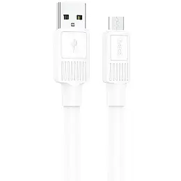Дата кабель Hoco X84 Solid USB to MicroUSB 1 м Білий (76279)