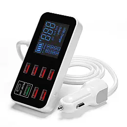 Автомобільне зарядне пристрій Addap 12-24V 40W LED QC3.0 PD3.0 (WLX-A9S+)