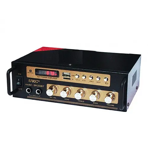 Усилювач звуку Bluetooth UKC SN 222 BT Black (008335)