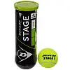 М'яч для великого тенісу DUNLOP STAGE 1 GREEN DL601338 3шт Салатовий