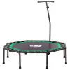 Фітнес батут восьмикутний Zelart FI-2904-106 106см Чорний-зелений