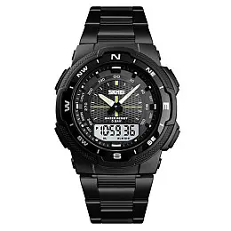 Мужські годинники Skmei 1370 Marshal Black Чорні