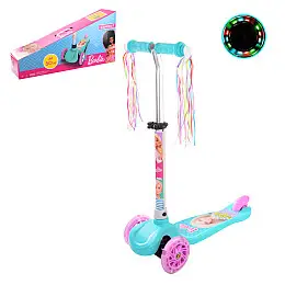 Самокат детский 3-х колесный "Barbie" Bambi LS2116 колеса с подсветкой