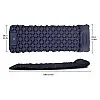 Надувной туристический матрас RIAS Sleeping Pad с подушкой м встроенным насосом 190х60см Black
