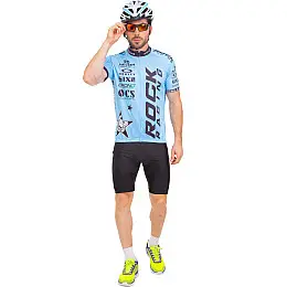 Велоформа короткий рукав SPOINT ROCK RACING MS-6818-BL 2XL блакитний-чорний