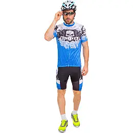 Велоформа короткий рукав SPOINT SKULL MS-6820-BL M синій-білий-чорний