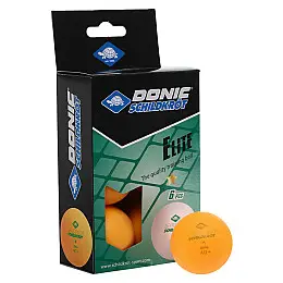 Набір м'ячів для настільного тенісу Donic MT-608518 ELITE 1star 6 шт Оранжевий