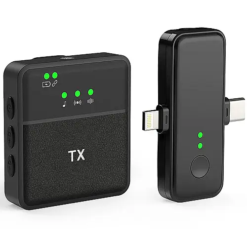 Беспроводной петличный радиомикрофон Savetek P37 с Lightning и Type-C разъемами для iPhone/Android