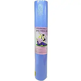 Коврик для йоги та фітнесу 173 х 61 см блакитний Mic (YM-0001)